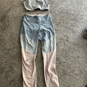 Outdoor Voices Gray and Pink Activewear Set